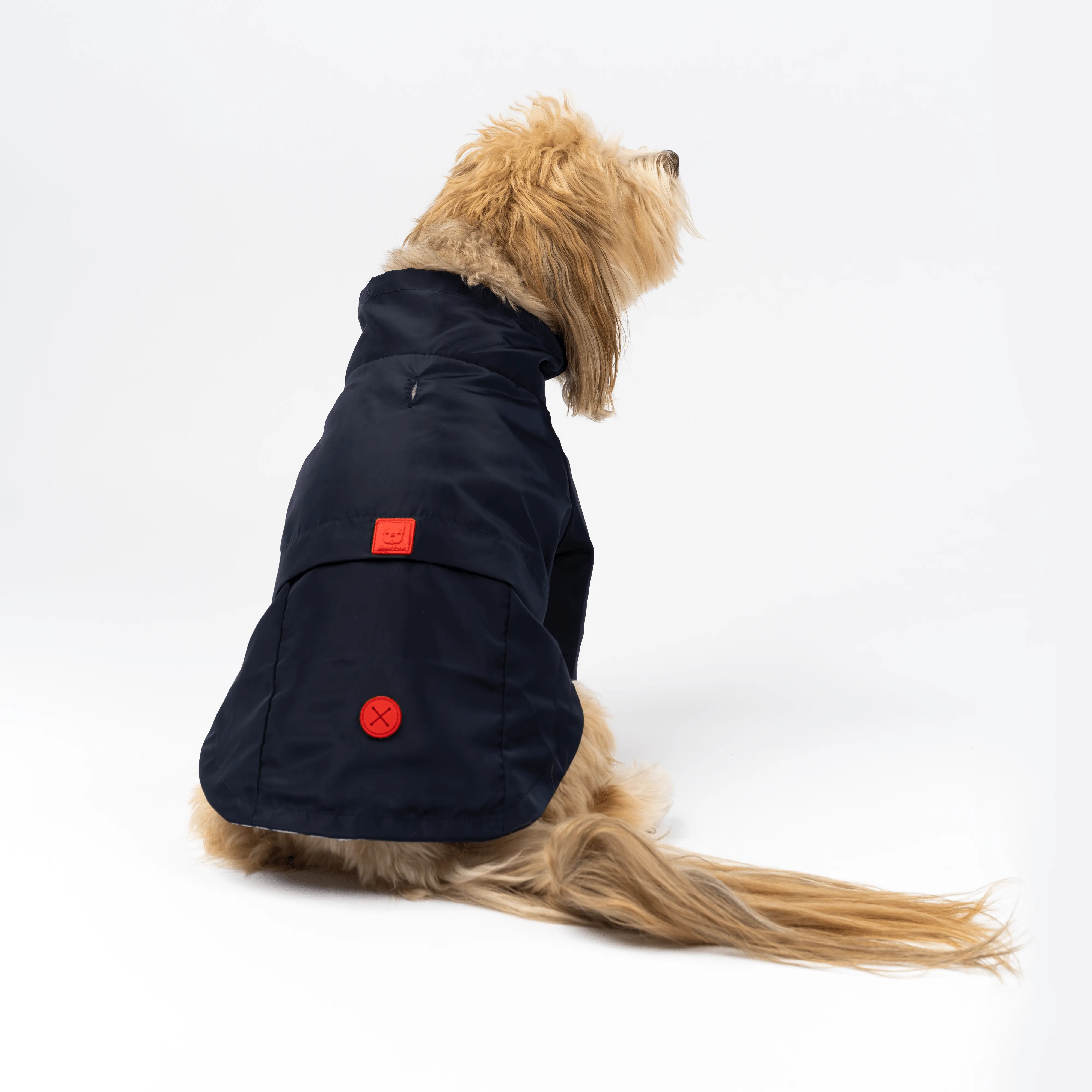 🌧️🐶 Jean-Paul Dog Raincoat – High Neck Waterproof Jacket with Adjustable Collar & Poop Bag Dispenser