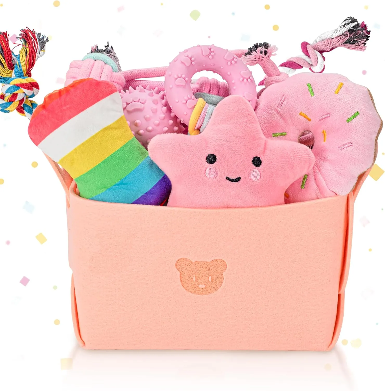 12 Pack Puppy Toys for Teething, Small & Medium Dogs  Chew Toys, Rope Toys & Interactive Dog Toys Set with Storage Box for Training, Play & Boredom Relief