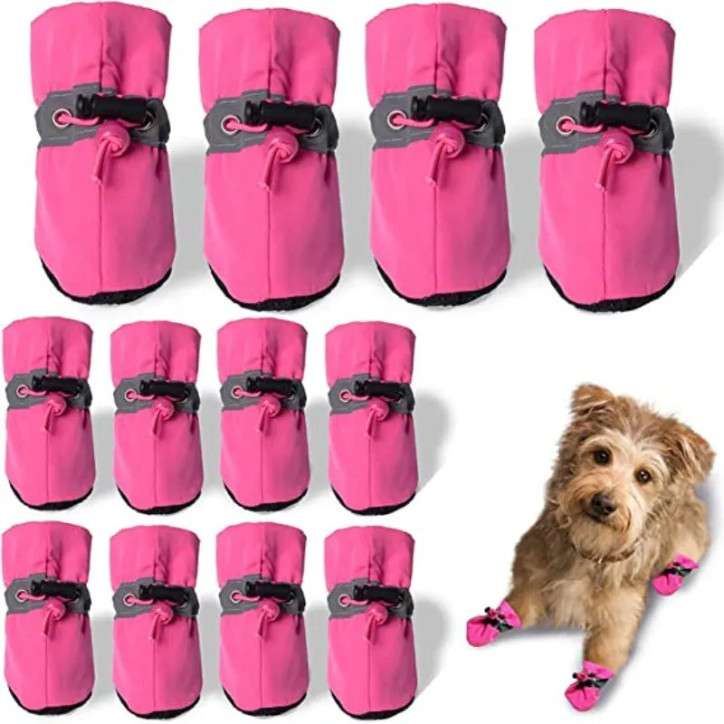 12 Pair Anti-Slip Dog Booties