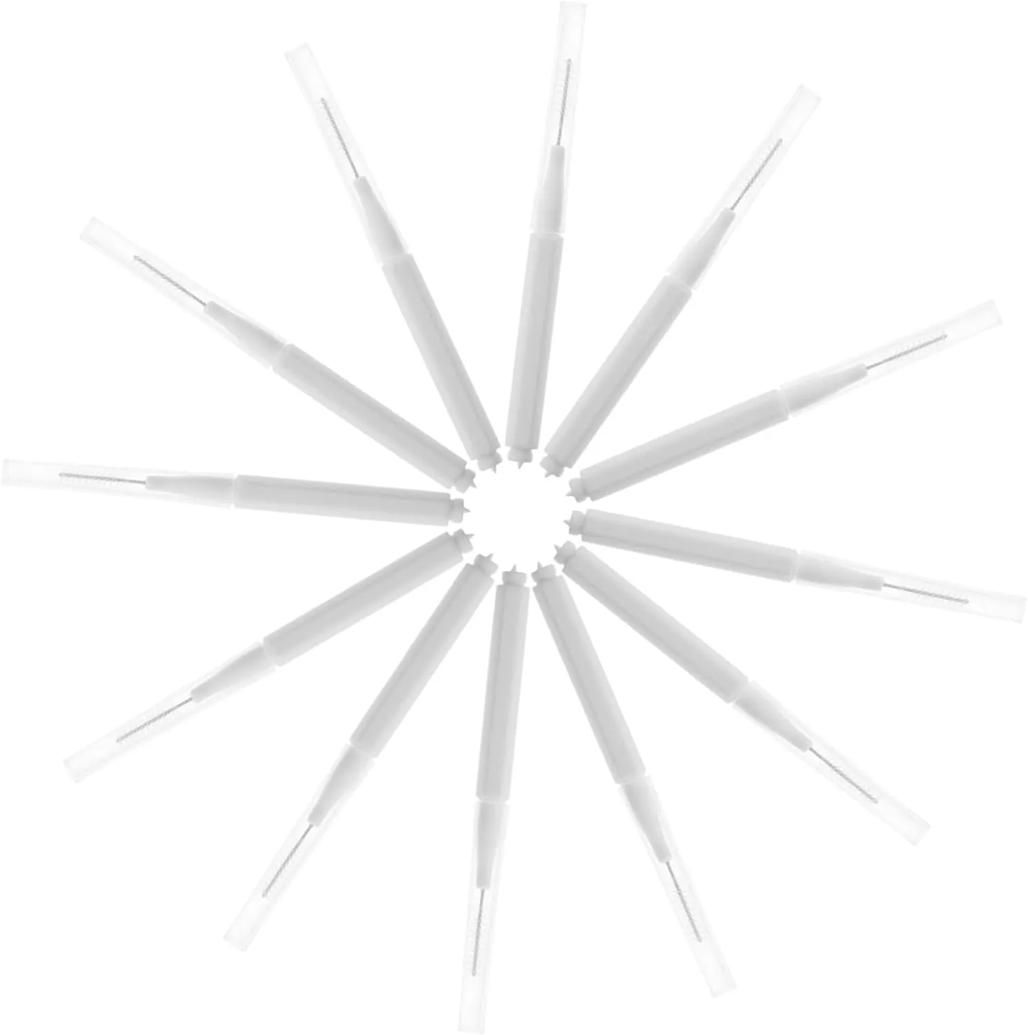 12Pcs Interdental Brush Soft Bristled Cleaning Tools for Optimal Gum Health Efficient Removal Safe for and Devices White