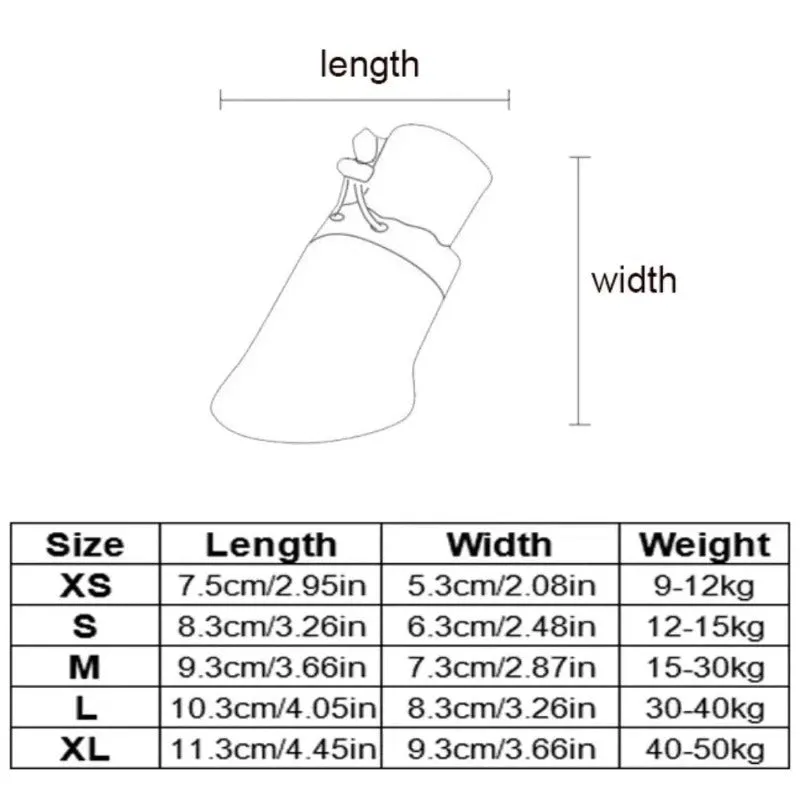 4pcs Set Waterproof Lightweight Pet Dog Shoes Anti-slip Daily Booties Footwear