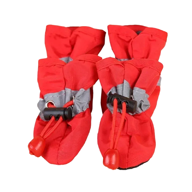 4pcs Waterproof Pet Dog Shoes Anti-slip Rain Boots Footwear for Cats Dogs Puppy Pet Booties Pet Paw Accessories