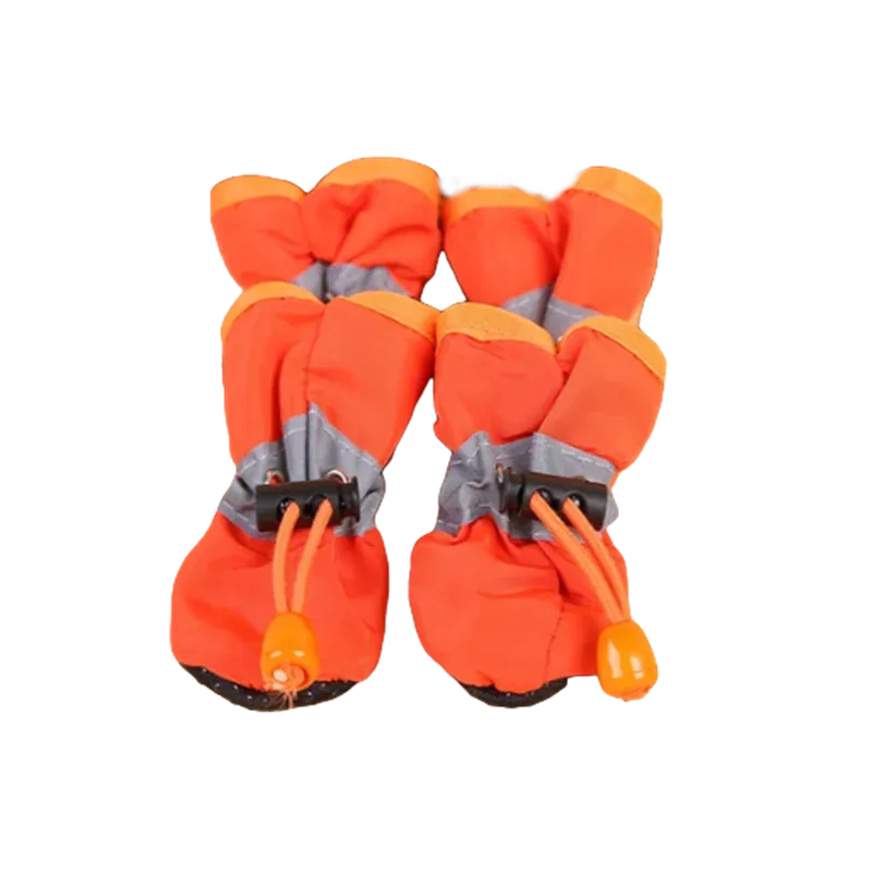 4pcs Waterproof Pet Dog Shoes Anti-slip Rain Boots Footwear for Cats Dogs Puppy Pet Booties Pet Paw Accessories