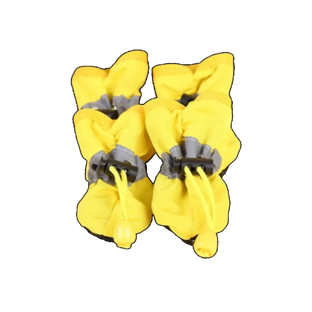 4pcs Waterproof Pet Dog Shoes Anti-slip Rain Boots Footwear for Cats Dogs Puppy Pet Booties Pet Paw Accessories
