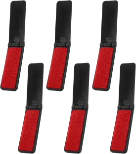 6PCS Lint Brush for Furniture,Travel Lint Brush, Reusable Lints Brushes Foldable Portable Mini Reusable for Furniture, Sofa, Pet Hair, Fabric Lints Dust Removal Tool, Black