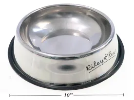 780Ml Easy Clean 201 Stainless Steel Non-Slip Pet Bowl. Colour Label.
