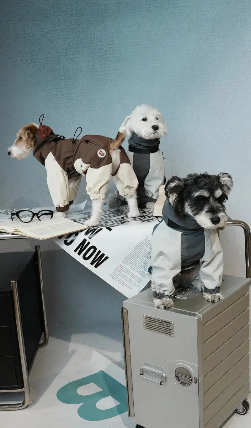 Adjustable 4-Leg Long Sleeve Dog Raincoat