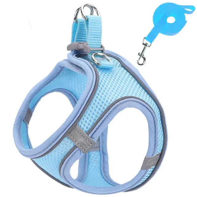 Adjustable & Reflective Harnesses & Leashes Set For Pets