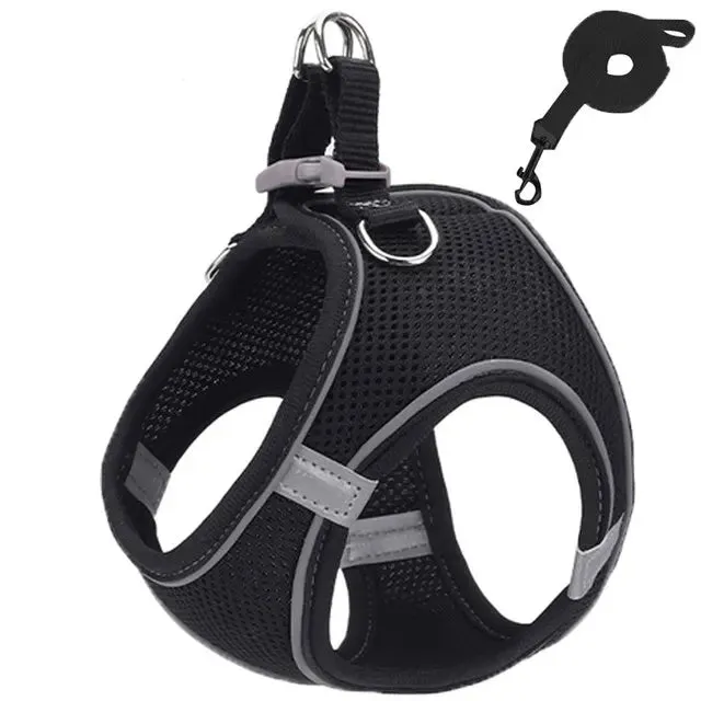 Adjustable & Reflective Harnesses & Leashes Set For Pets