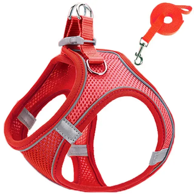 Adjustable & Reflective Harnesses & Leashes Set For Pets