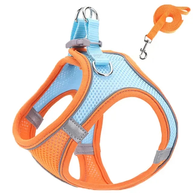 Adjustable & Reflective Harnesses & Leashes Set For Pets