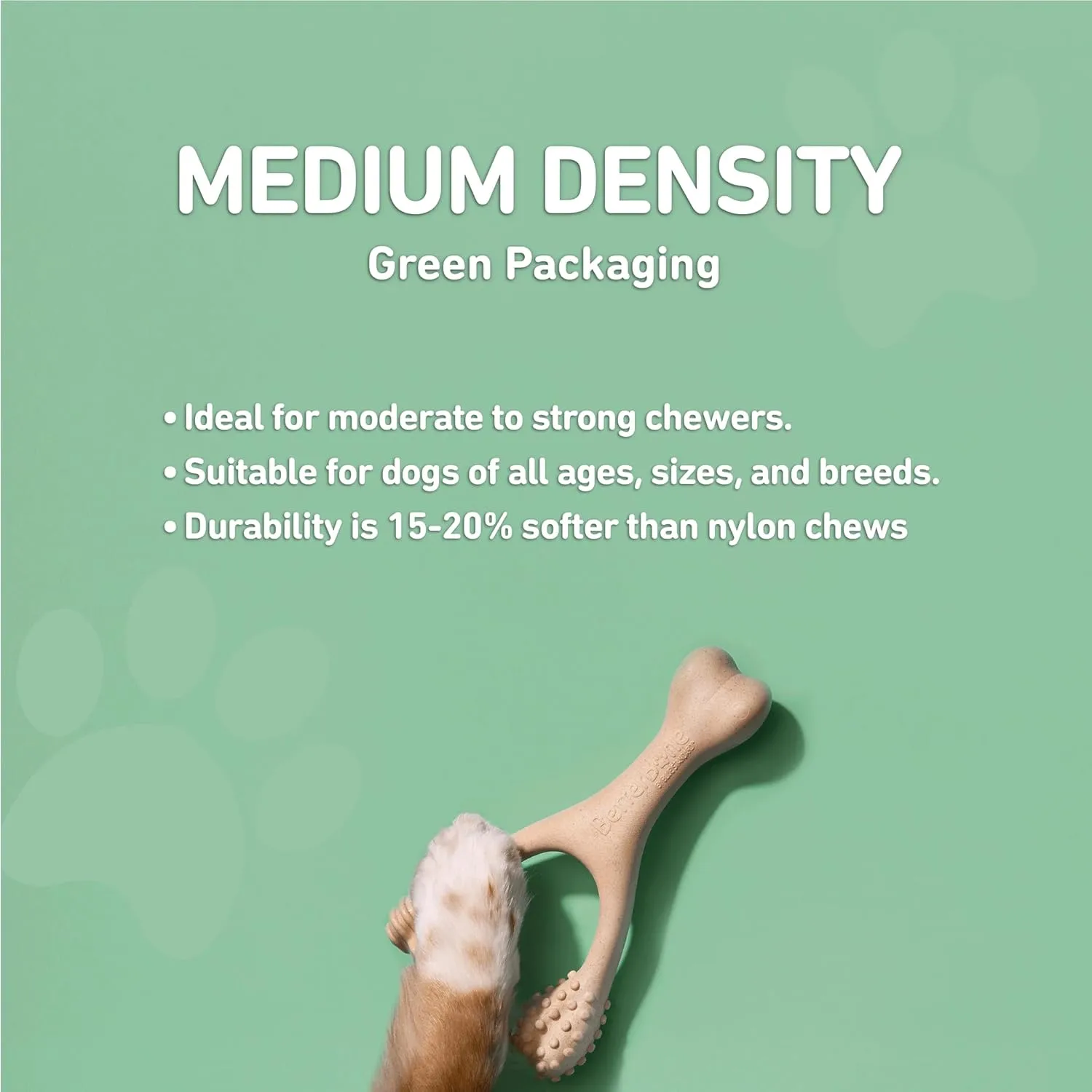 All-Natural, Nylon-Free Dog Chew Toys - Medium Density - Ideal for Moderate to Strong Chewers - Non-Toxic, Promotes Dental Health, Splinter-Resistant, Sustainably Made