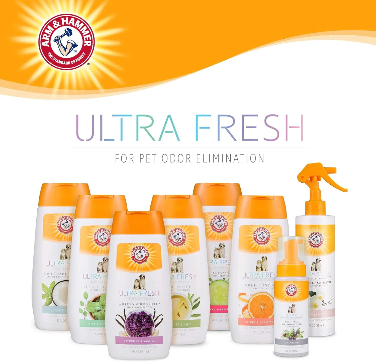Arm & Hammer Ultra Fresh 2-in-1 Tearless Puppy Shampoo and Conditioner | Baking Soda Neutralizes Bad Odors for an Advanced Clean | Coconut Lime Verbena Scent