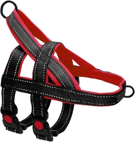 Beirui No Pull Escape Proof Dog Harness for Small Medium Large Dogs - Soft Padded Reflective Large Dog Walking Harnesses (Black,L)