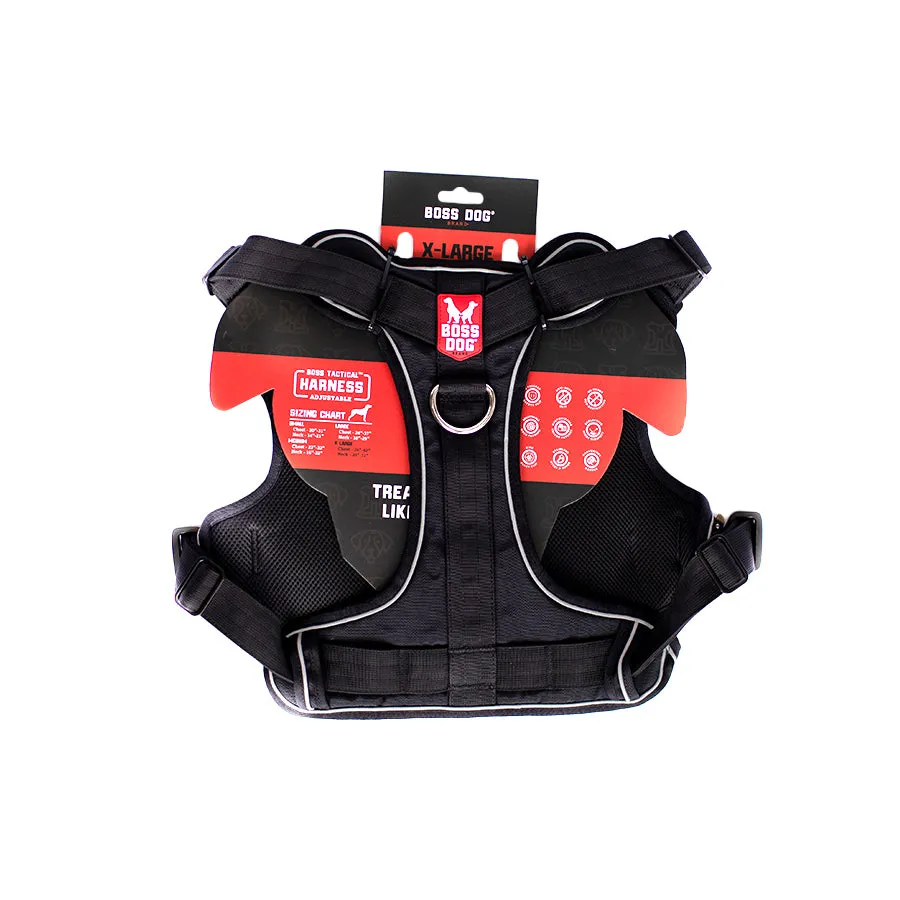 Boss Dog Black Tactical Dog Harness