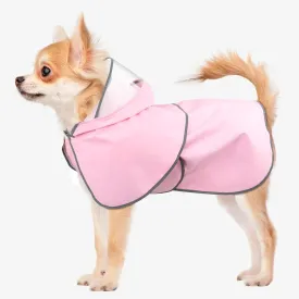 BSEEN Dog Raincoat - Waterproof Dog Rain Jacket Reflective Pet Rain Coats with Leash Hole, Hooded Doggie Poncho Lightweight Puppy Slicker for Walking& Camping (Pink, Small)