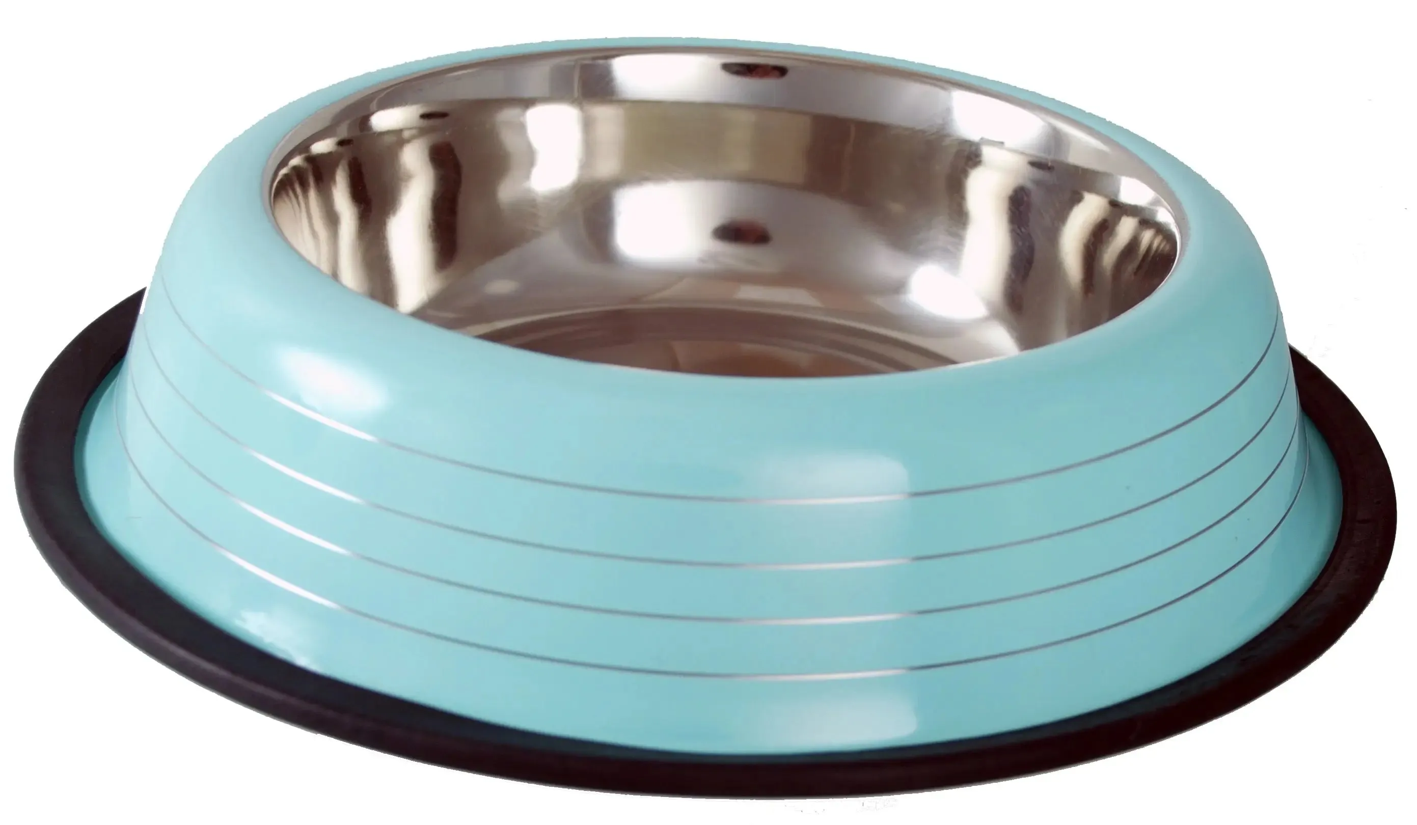 Buckingham Striped Dog Bowl Baby Green (32oz)