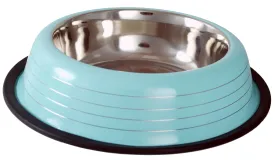 Buckingham Striped Dog Bowl Baby Green (32oz)