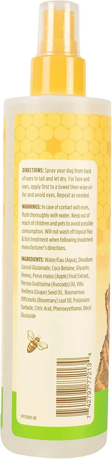 Burt's Bees for Pets Deodorizing Spray for Dogs with Apple and Rosemary, 99.7% Natural Origin Formulas, Waterless Canine Cleanser - Gentle Dry Shampoo for Pups, 2pk, 10 oz
