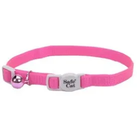 Cat Collar, Adjustable, Pink, 12-In.