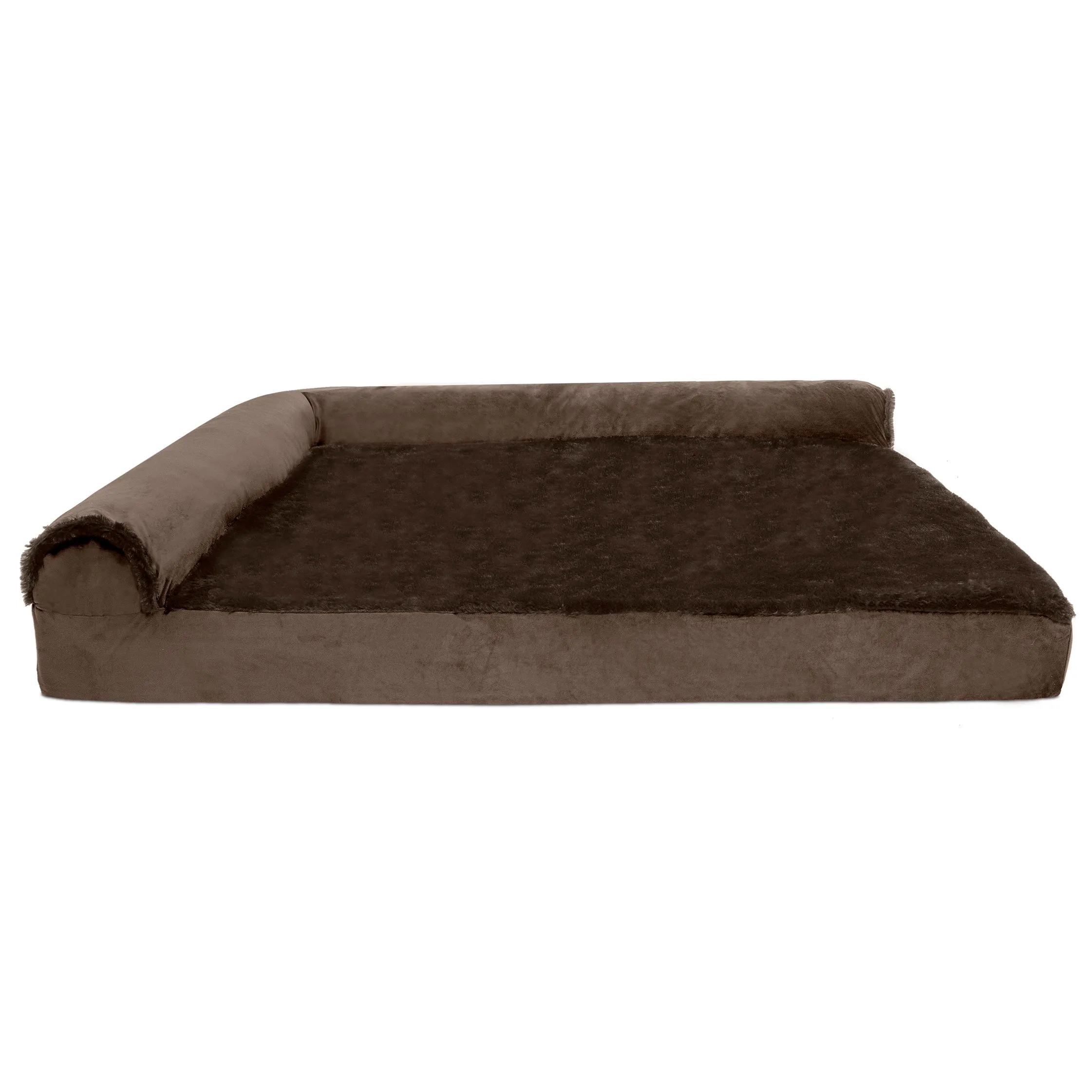 Deluxe L-Shaped Chaise Lounge for Dogs & Cats Pet Bed