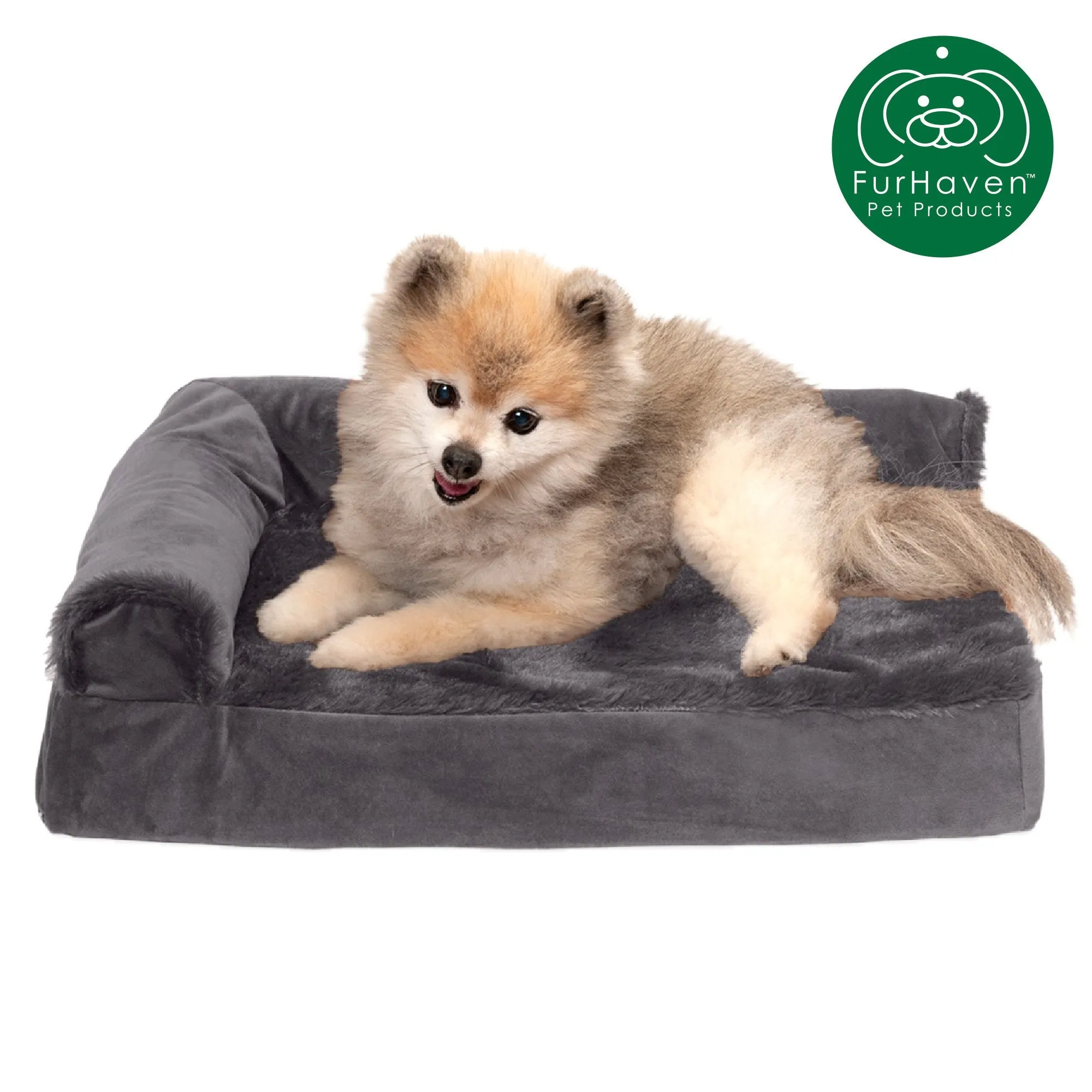 Deluxe L-Shaped Chaise Lounge for Dogs & Cats Pet Bed