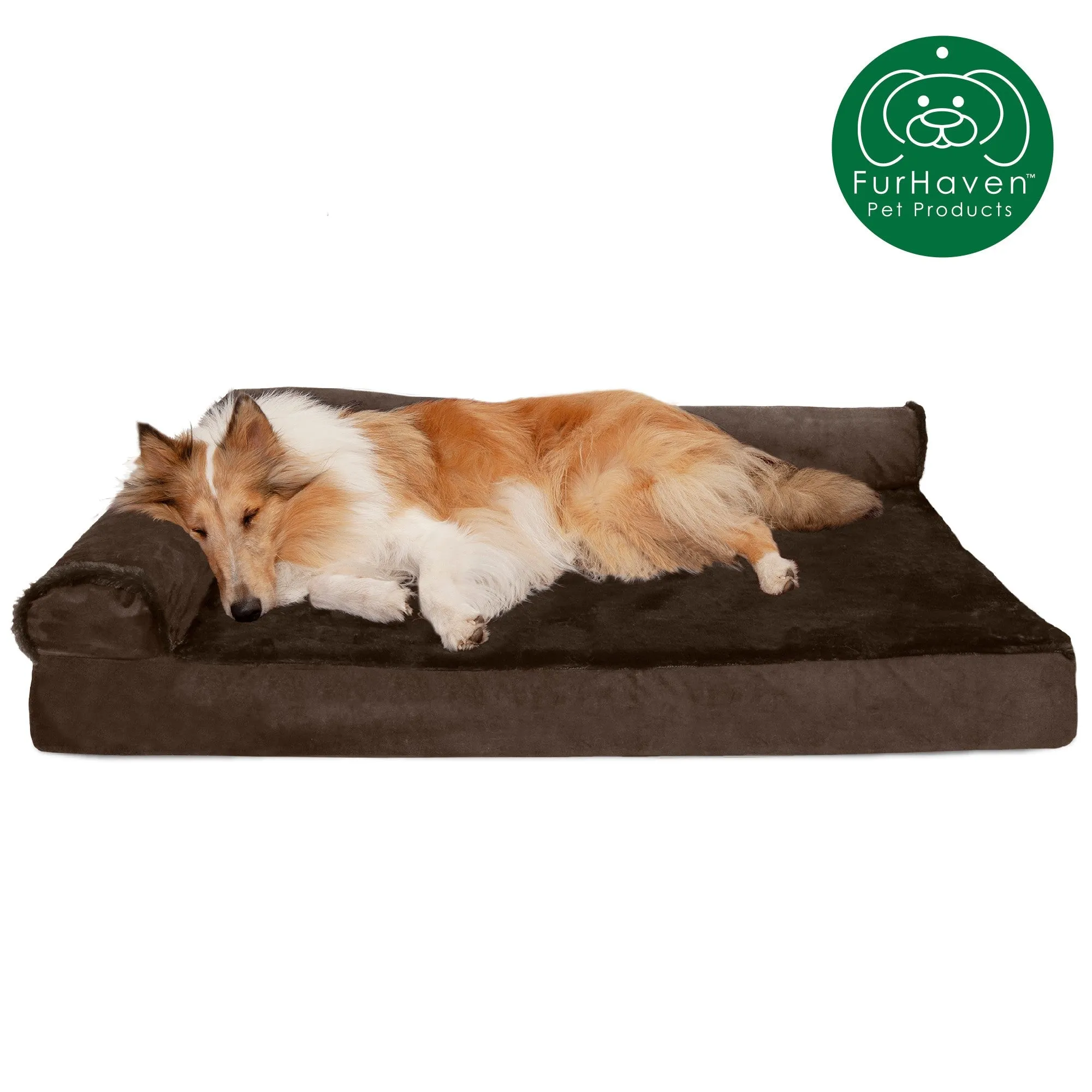 Deluxe L-Shaped Chaise Lounge for Dogs & Cats Pet Bed