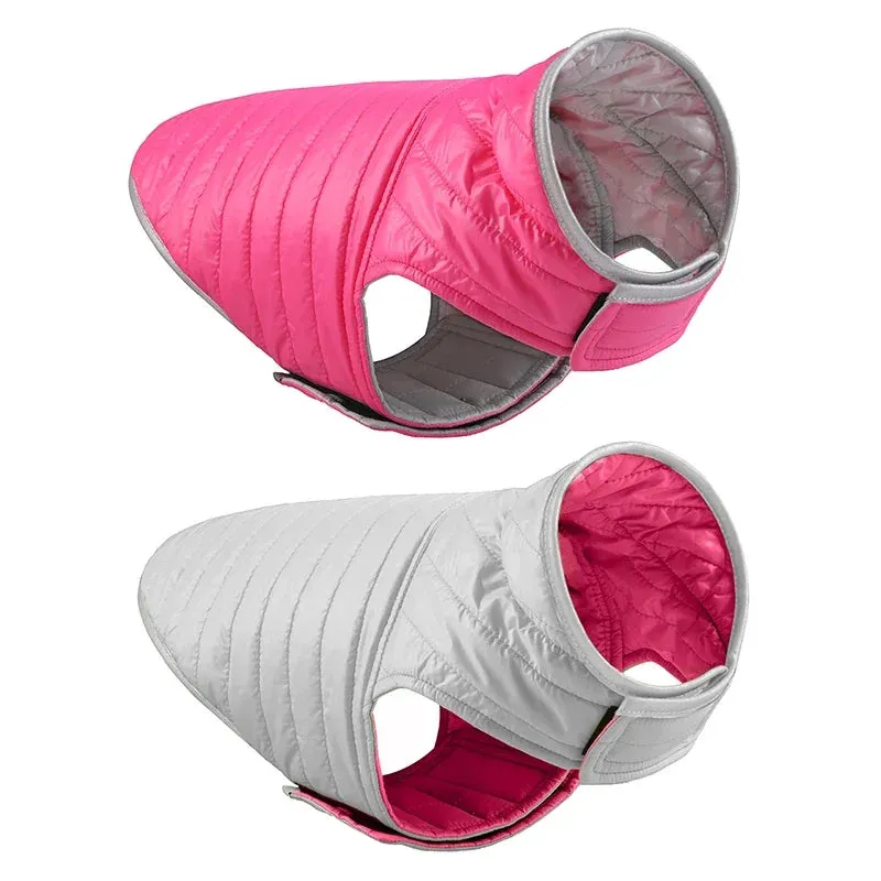 Dog Coats for Large Dogs: Reversible Dual-Color Reflective Winter Jacket
