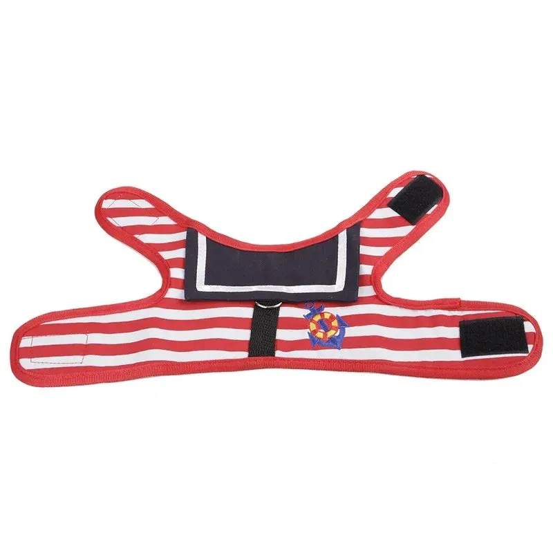 Dog Collar Harness with Leash - Adjustable Navy Suit for Small to Medium Dogs and Cats
