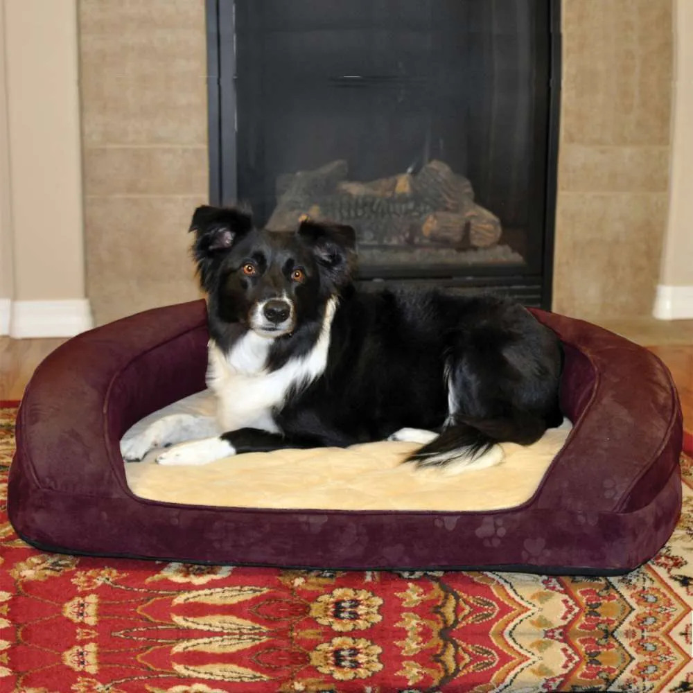 Dog Couch Sofa Bed - Deluxe Ortho Bolster Sleeper Pet Bed - K&H Pet Products