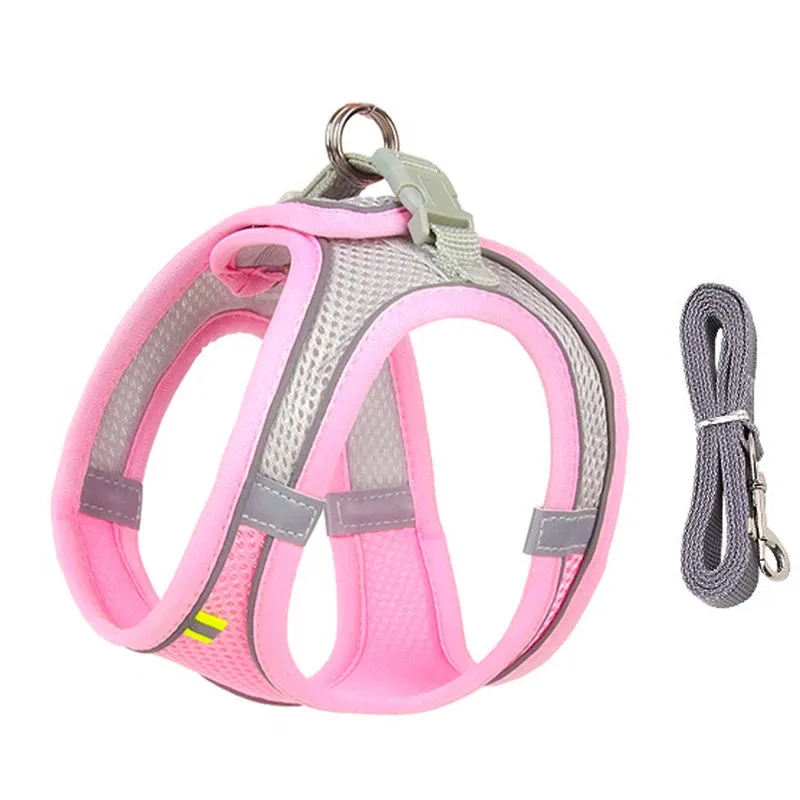 Dog Harness Leash Set - Vest Harness for Puppies and Cats - Outdoor Walking Lead