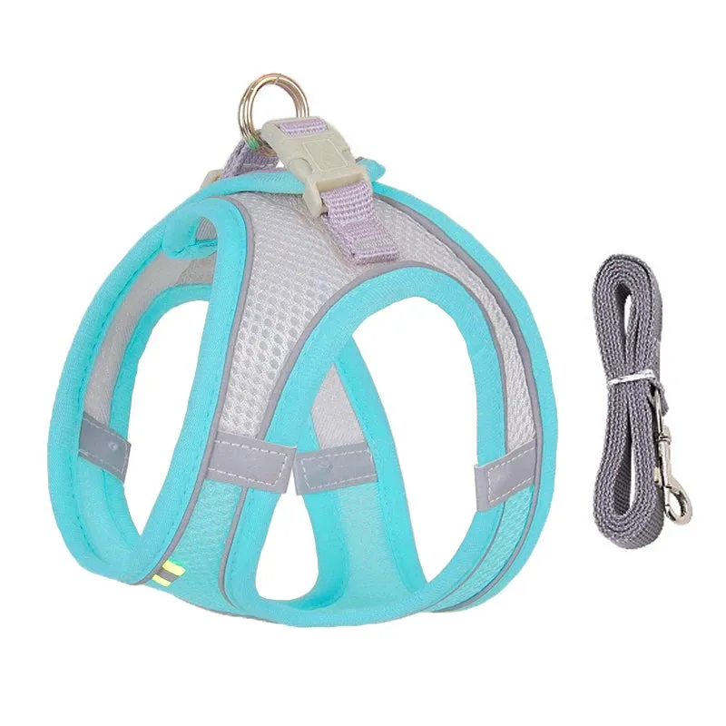 Dog Harness Leash Set - Vest Harness for Puppies and Cats - Outdoor Walking Lead