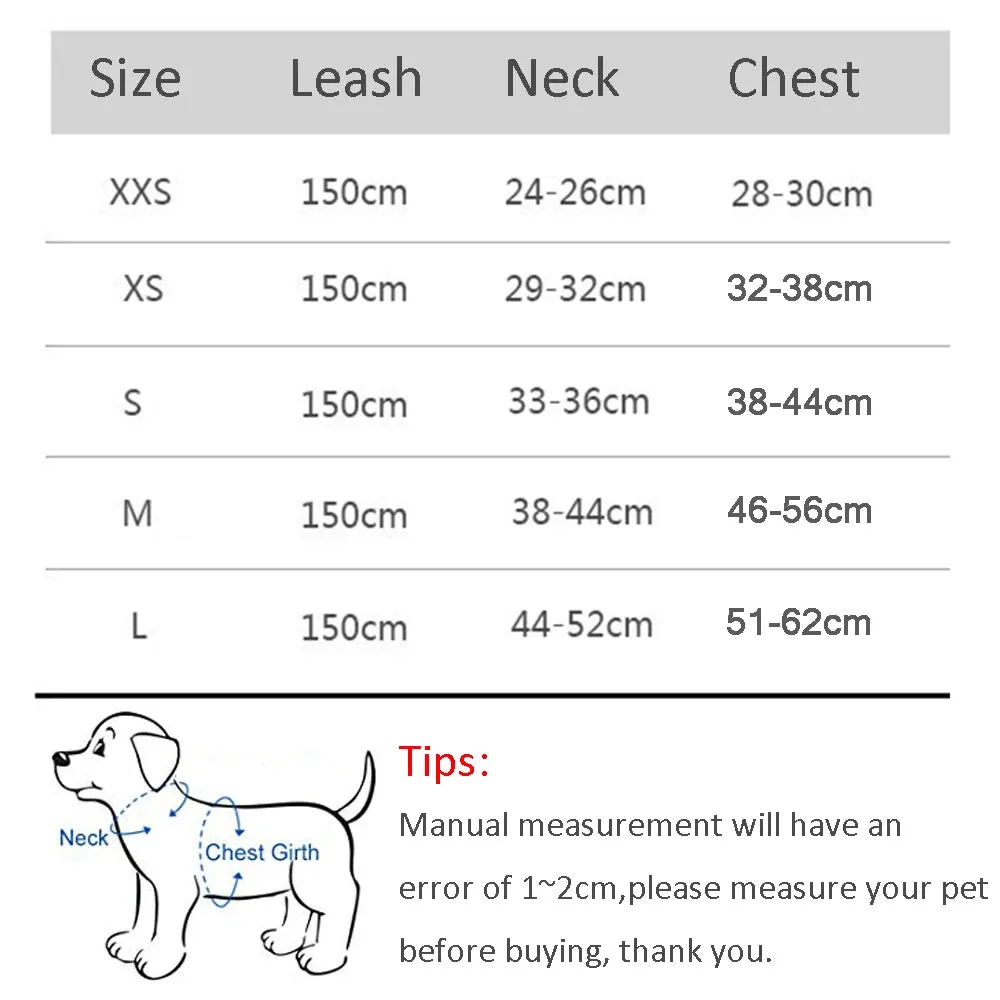 Dog Harness Leash Set - Vest Harness for Puppies and Cats - Outdoor Walking Lead