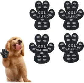 Dog Paw Protector Anti-Slip Grips to Keeps Dogs from Slipping On Hardwood Floors,Disposable Self Adhesive Resistant Dog Shoes Booties Socks Replacement XXL 24 Pieces