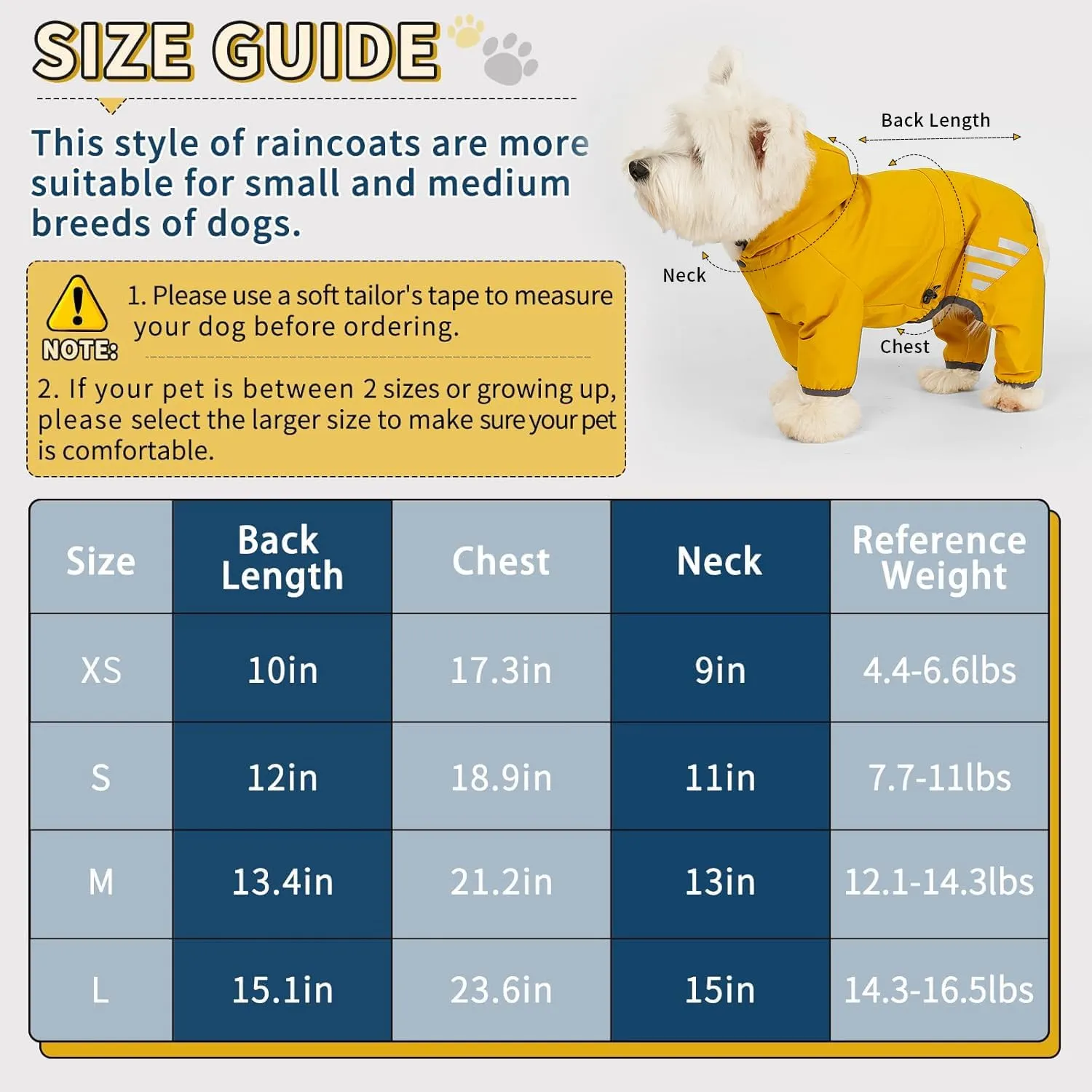 Dog Raincoat, Waterproof Dog Rain Jacket with Hood, Rain Coat with Leash Hole, Reflective Strap for Small Medium Dogs, Outdoor Adventures/Walking Lightweight Puppy (Blue,L)