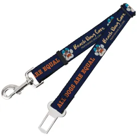 Dog Safety Seatbelt for Cars - BEACH DAWG CARE ALL DOGS ARE EQUAL Navy/Oange