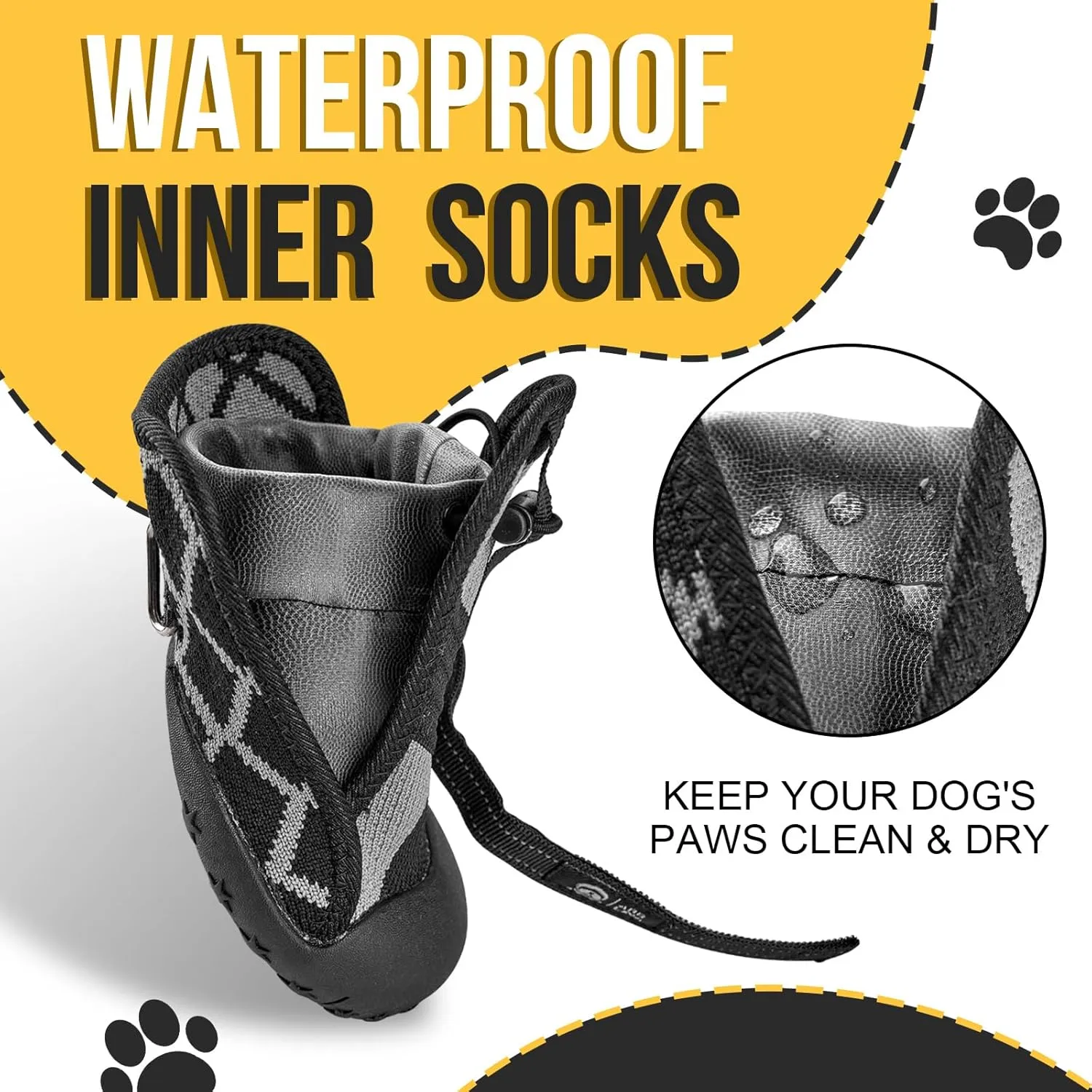 Dog Shoes for Large Medium Size Dogs, Breathable Dog Boots&Paw Protectors for Summer Hot Pavement Winter Snow, Waterproof Anti Slip Dog Booties for Outdoor Walking Hiking Hardwood Floor