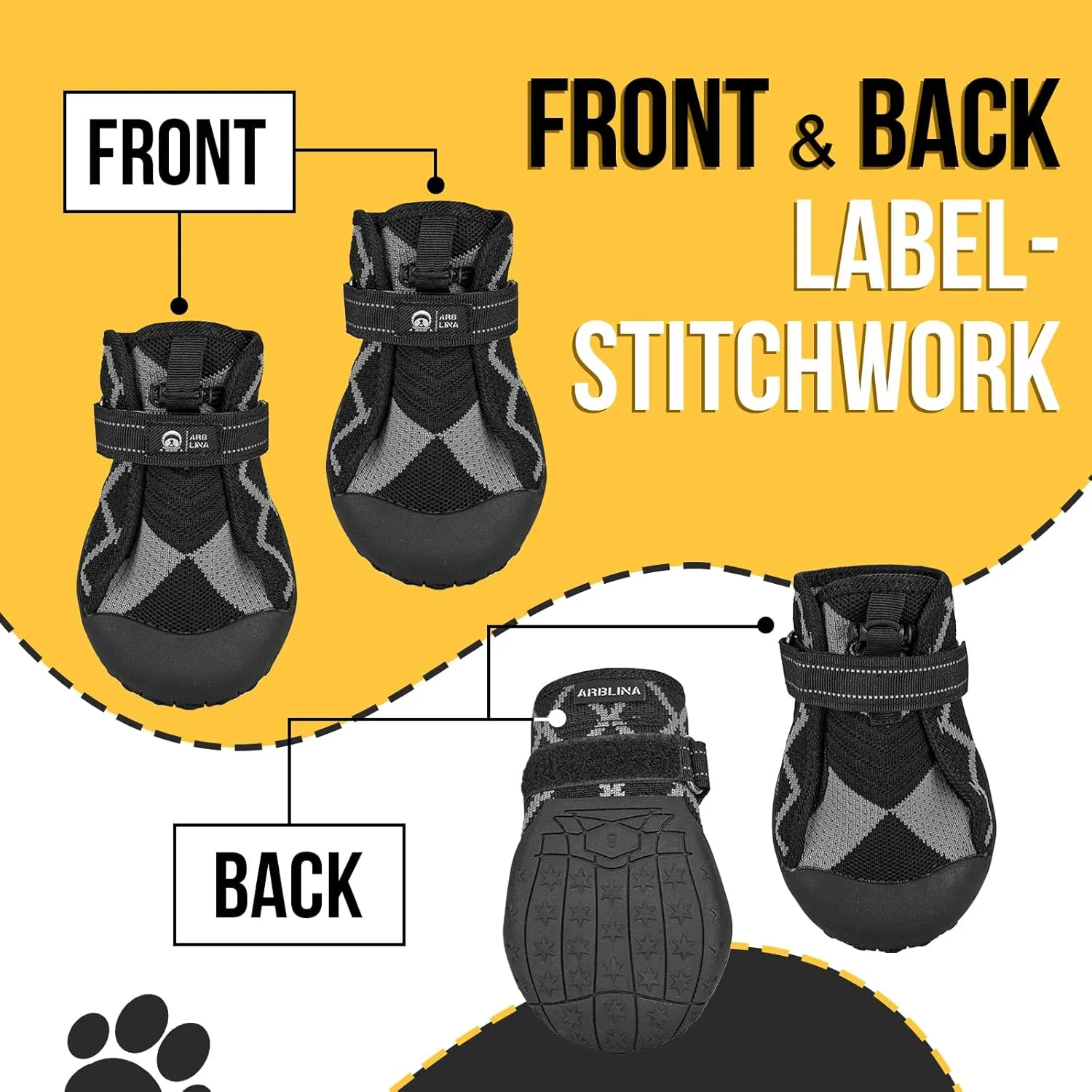 Dog Shoes for Large Medium Size Dogs, Breathable Dog Boots&Paw Protectors for Summer Hot Pavement Winter Snow, Waterproof Anti Slip Dog Booties for Outdoor Walking Hiking Hardwood Floor