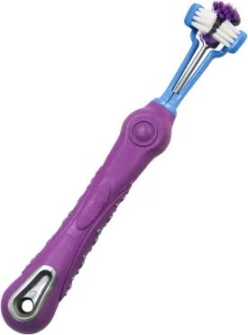 Dog Toothbrush for Dogs & Cats Care Triple-Head Puppy Toothbrush for Small Large Breed Dogs Teeth