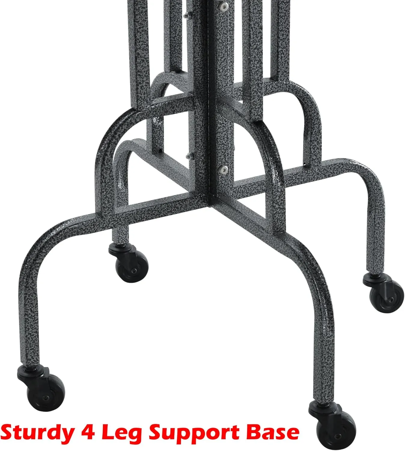 Elegant and Strong Durable Wrought Iron Parrot Bird Play Gym Ground Rolling Stand with Metal Climbing Play Ladder Easy Clean Removable Metal Pan Toy Hook Included