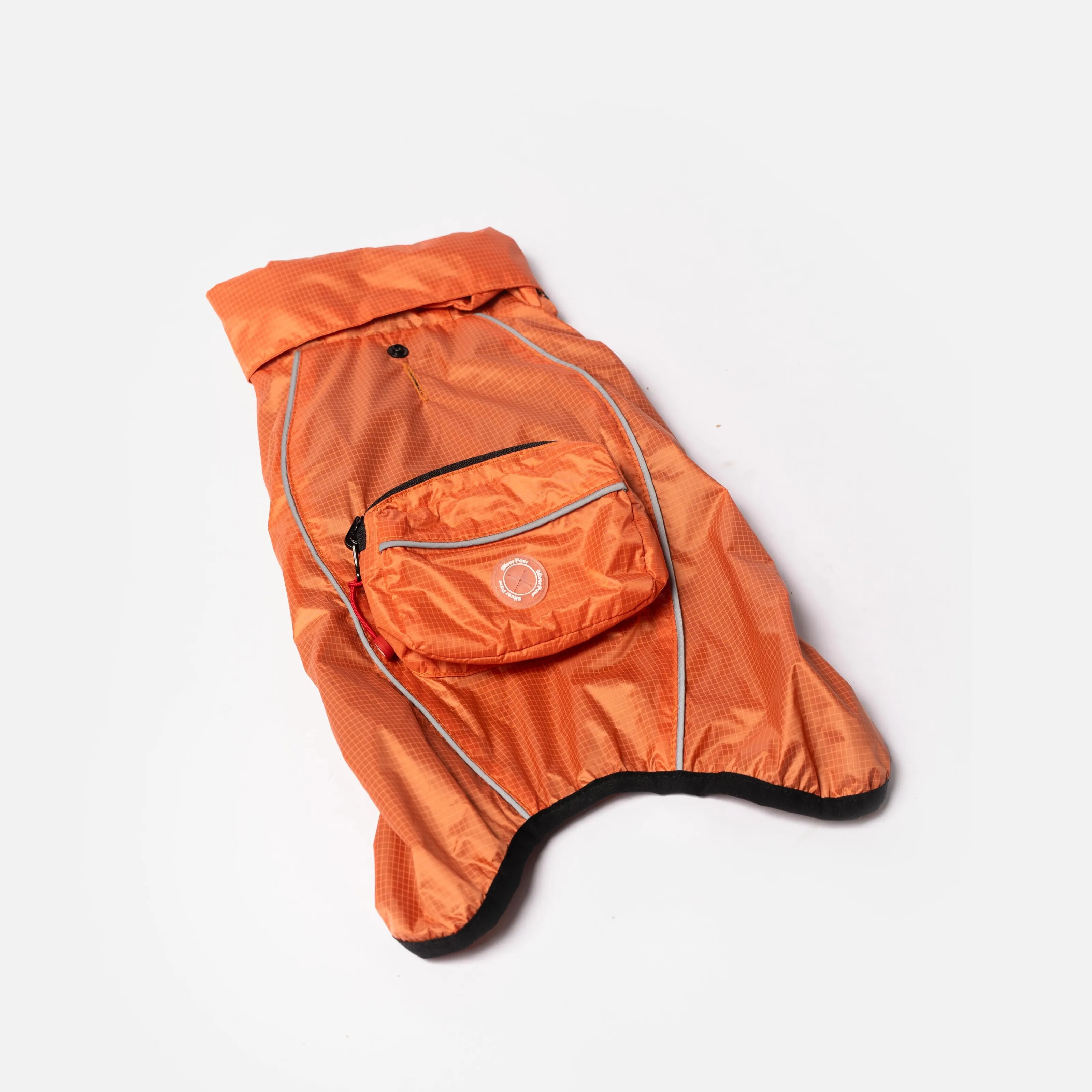EVA Packable Raincoat – Eco-Friendly, Waterproof, Adjustable Fit | Stylish Dog Rain Jacket with Reflective Piping