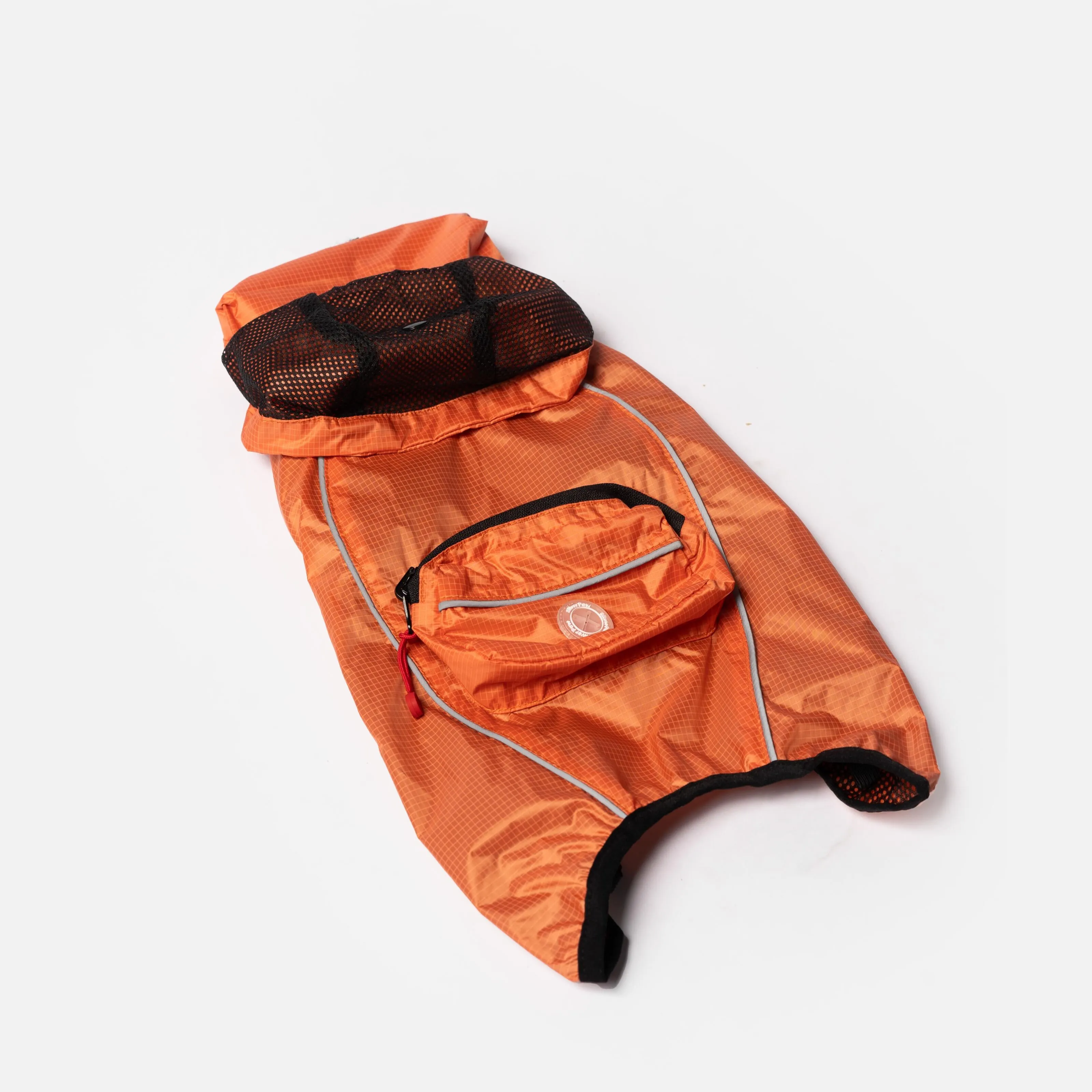 EVA Packable Raincoat – Eco-Friendly, Waterproof, Adjustable Fit | Stylish Dog Rain Jacket with Reflective Piping