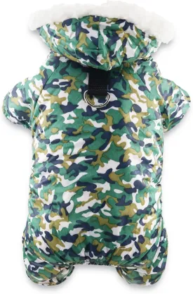Fleece Dog Hoodies & Sweatshirts - Small to Medium Puppy & Cat Apparel - Winter Coats with Jumpsuit & Puppy Hoodie