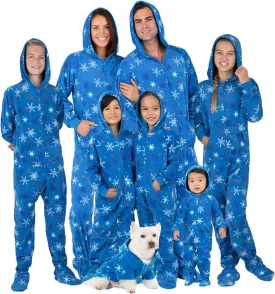Footed Pajamas - Family Matching Hoodie One Pieces | One Piece Boys, Girls, Men, Women Pjs and Pets Sweaters | Unisex