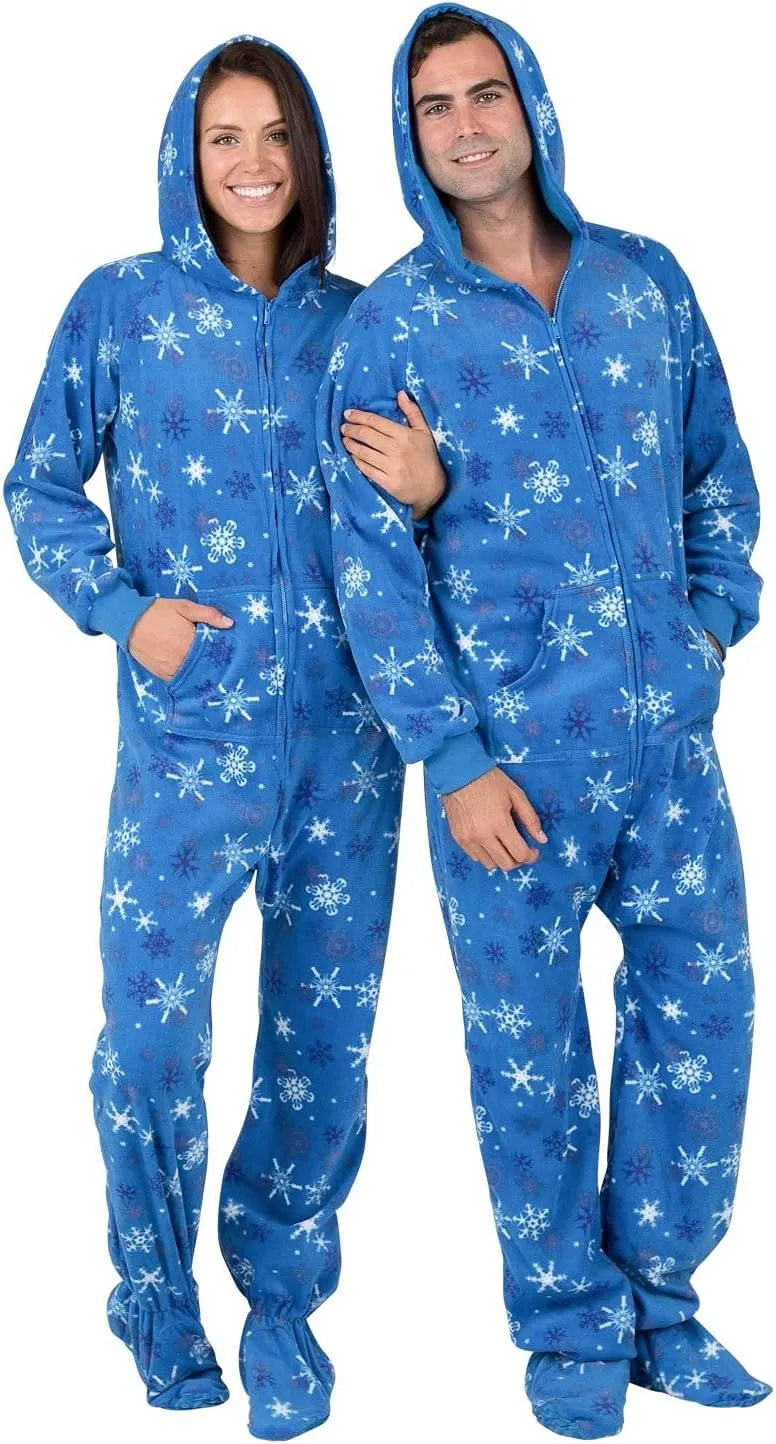 Footed Pajamas - Family Matching Hoodie One Pieces | One Piece Boys, Girls, Men, Women Pjs and Pets Sweaters | Unisex