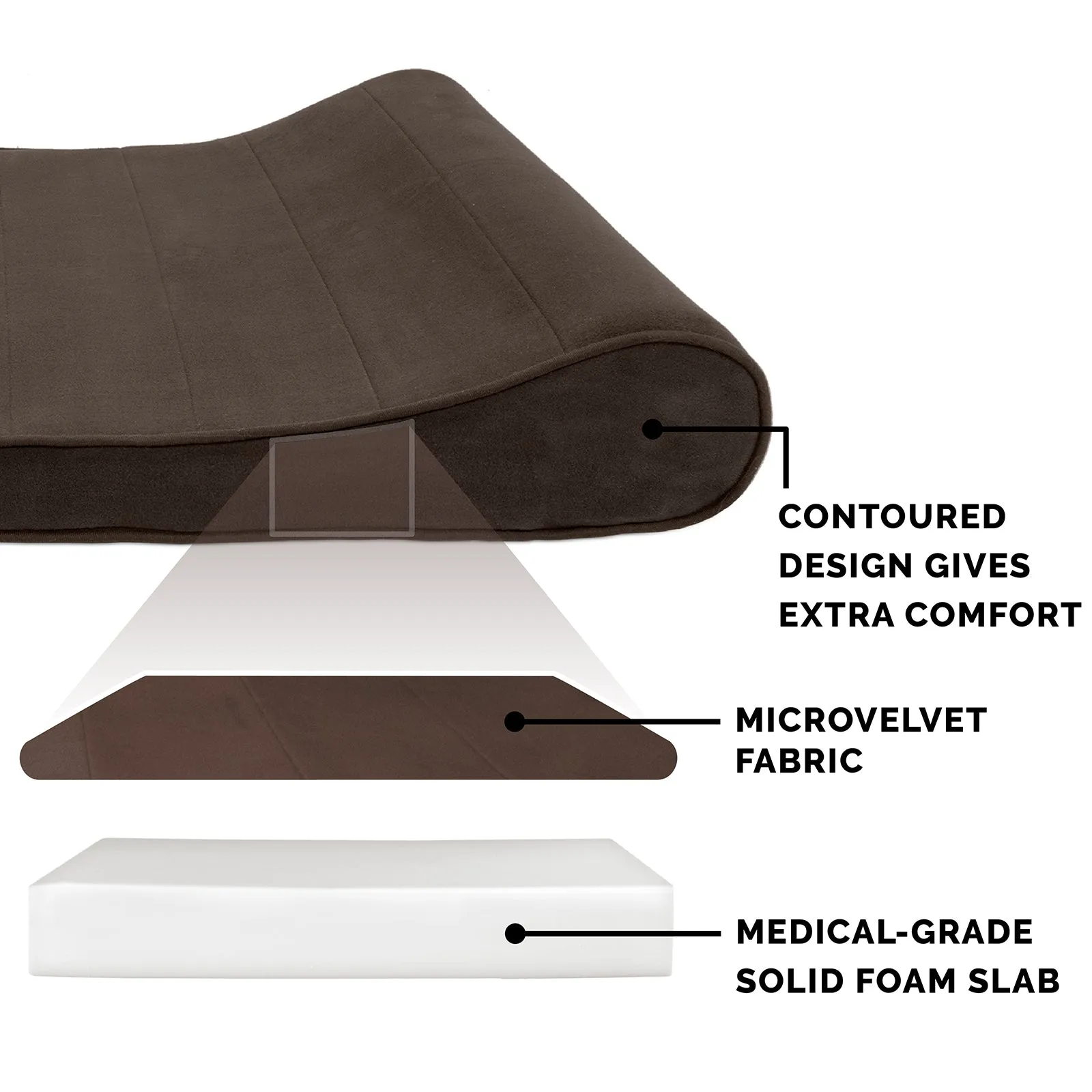 FurHaven Orthopedic Microvelvet Luxe Lounger Pet Bed