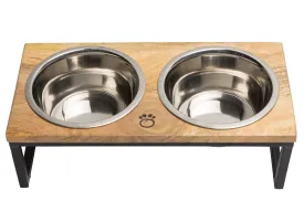 GF Pet Elevated Wood & Metal Feeder
