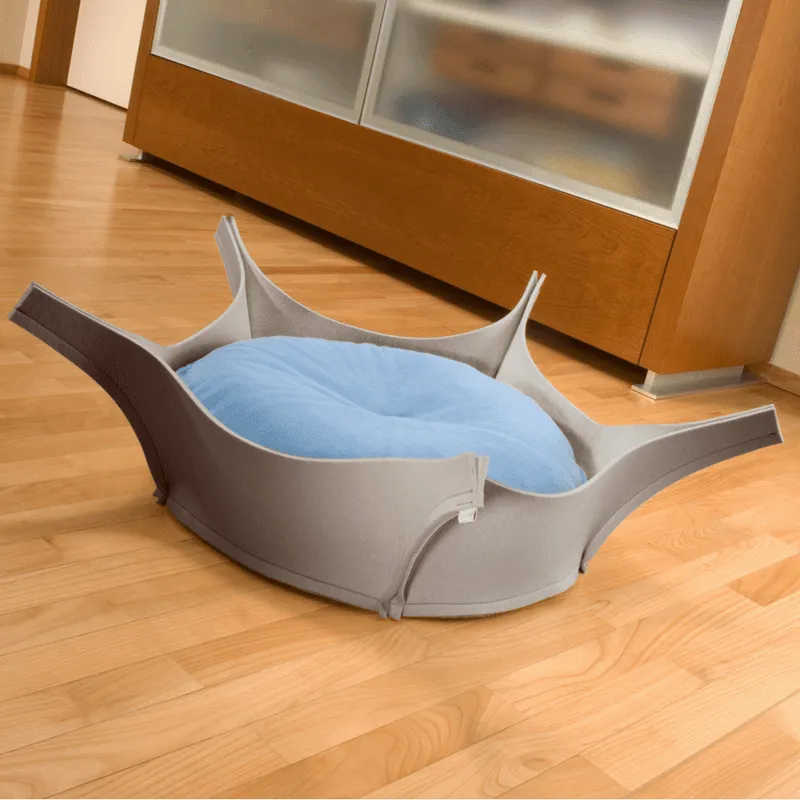 Harry Orthopedic Pet Bed - Grey Felt