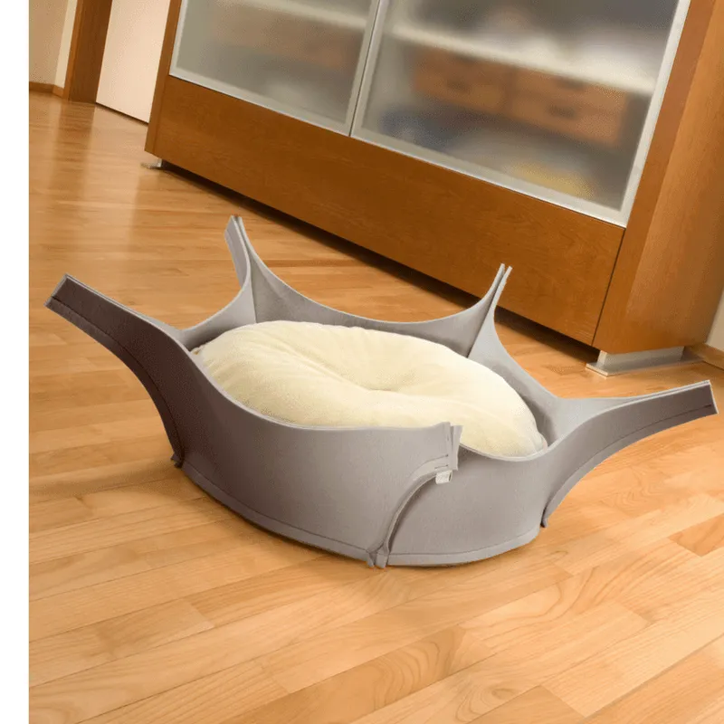 Harry Orthopedic Pet Bed - Grey Felt