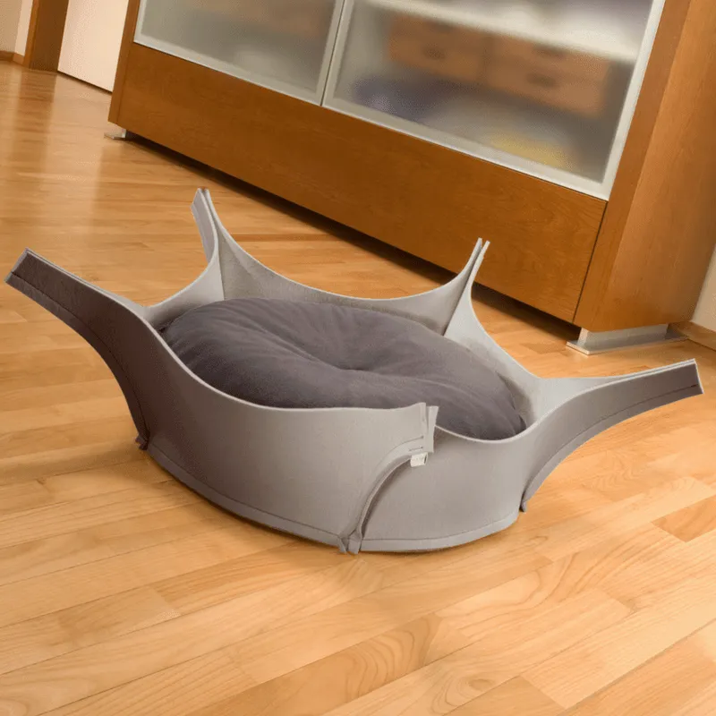 Harry Orthopedic Pet Bed - Grey Felt